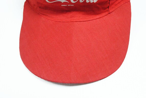 vintage COCA-COLA Bicycle Cap One Size red white … - image 5