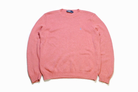 Vintage POLO RALPH LAUREN sweater men's authenitc scarlet | Etsy