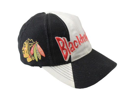vintage CHICAGO BLACKHAWKS hat big logo cap NHL t… - image 1