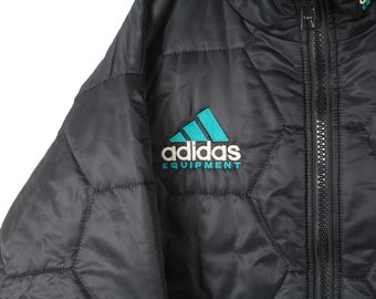 Vintage ADIDAS EQUIPMENT Steppjacke Retro authentische schwarze