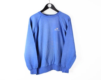 Vintage CHAMPION USA Sweatshirt Size S/M Men's Blue Long Sleeve