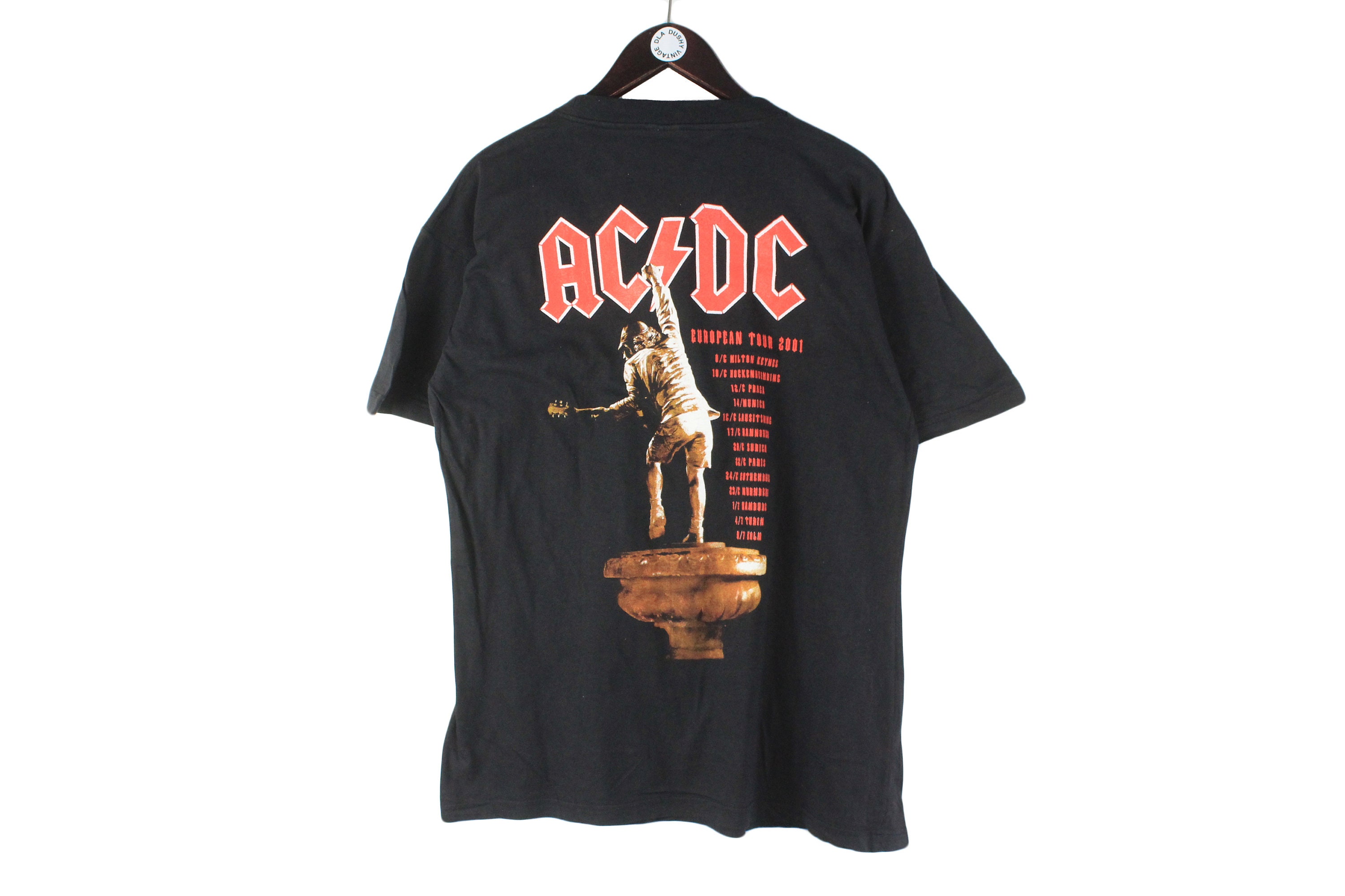 Vintage AC/DC Stiff Upper Lip 2001 Tour T-shirt Black Size