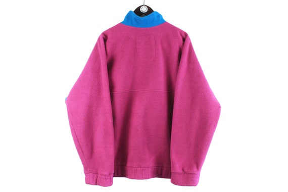 Vintage THINK PINK Fleece 1/4 Zip Sweater Men's Size XL Pink