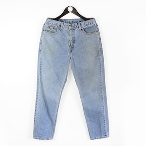 vintage LEVIS Jeans W 33 L 30 authentic light Blue Jean Pants retro classic work wear 90's style denim trousers orange tab men's clothing
