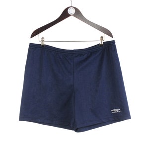 vintage UMBRO shorts Size L small logo authentic blue 90&#39;s sport UK style activewear classic summer vibe sportswear shorts