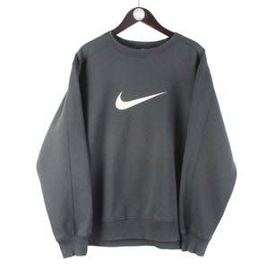 ヴィンテージ NIKE スウェットシャツ サイズ XL 本物 レア カジュアルウェア 長袖 クルーネック ヒップホップ レトロ ストリートウェア ビッグロゴ コットン ブラック 90年代 00年代