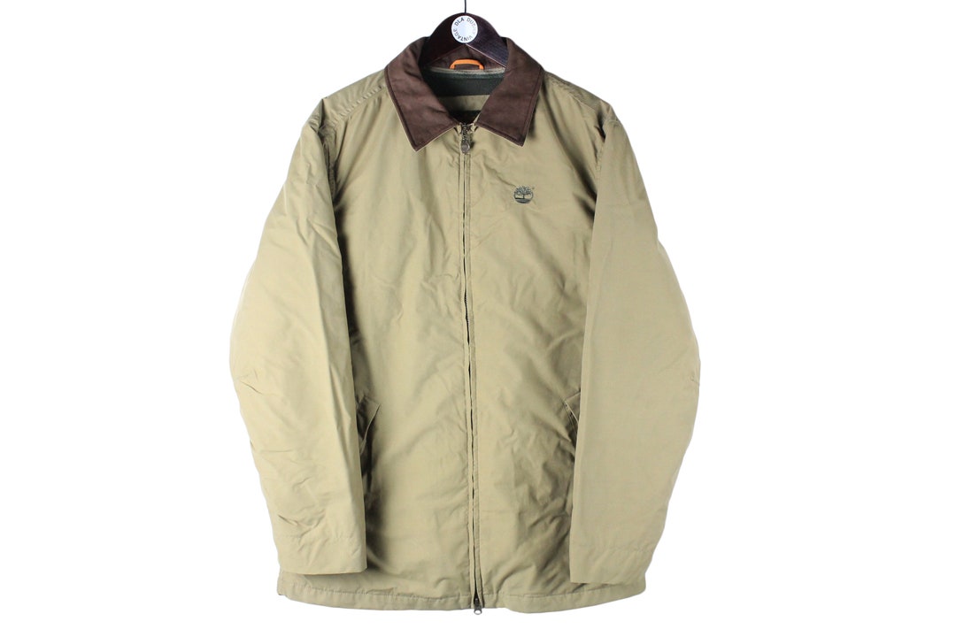 Vintage TIMBERLAND Jacket With Lining Authentic Rare Retro Beige Small ...