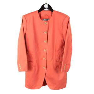 vintage JIL SANDER authentic Blazer long Jacket long sleeve retro style Size 38 made in ITALY 90s 80s luxury outfit button up front pocket
