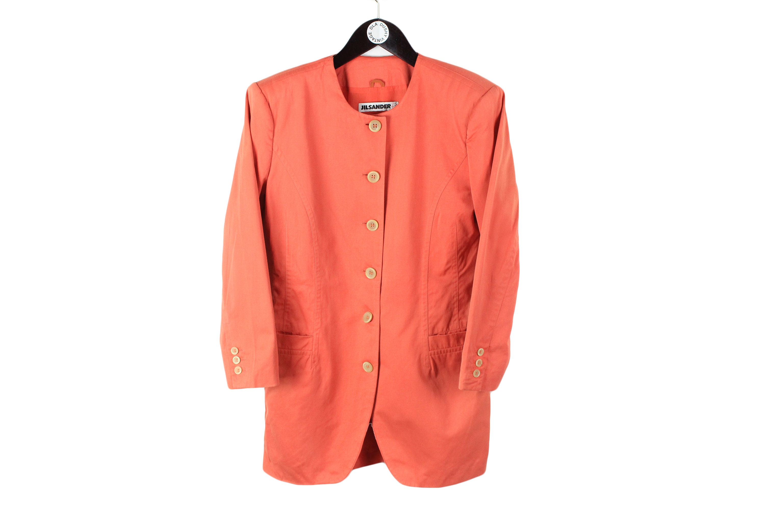 JIL SANDER 3/4 sleeve jacket blazer lilac lavender textured $1,895 coat main image 1