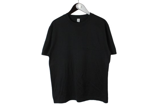 Vintage VALENTINO Basic T-shirt Black Mini Front Logo Size L | Etsy