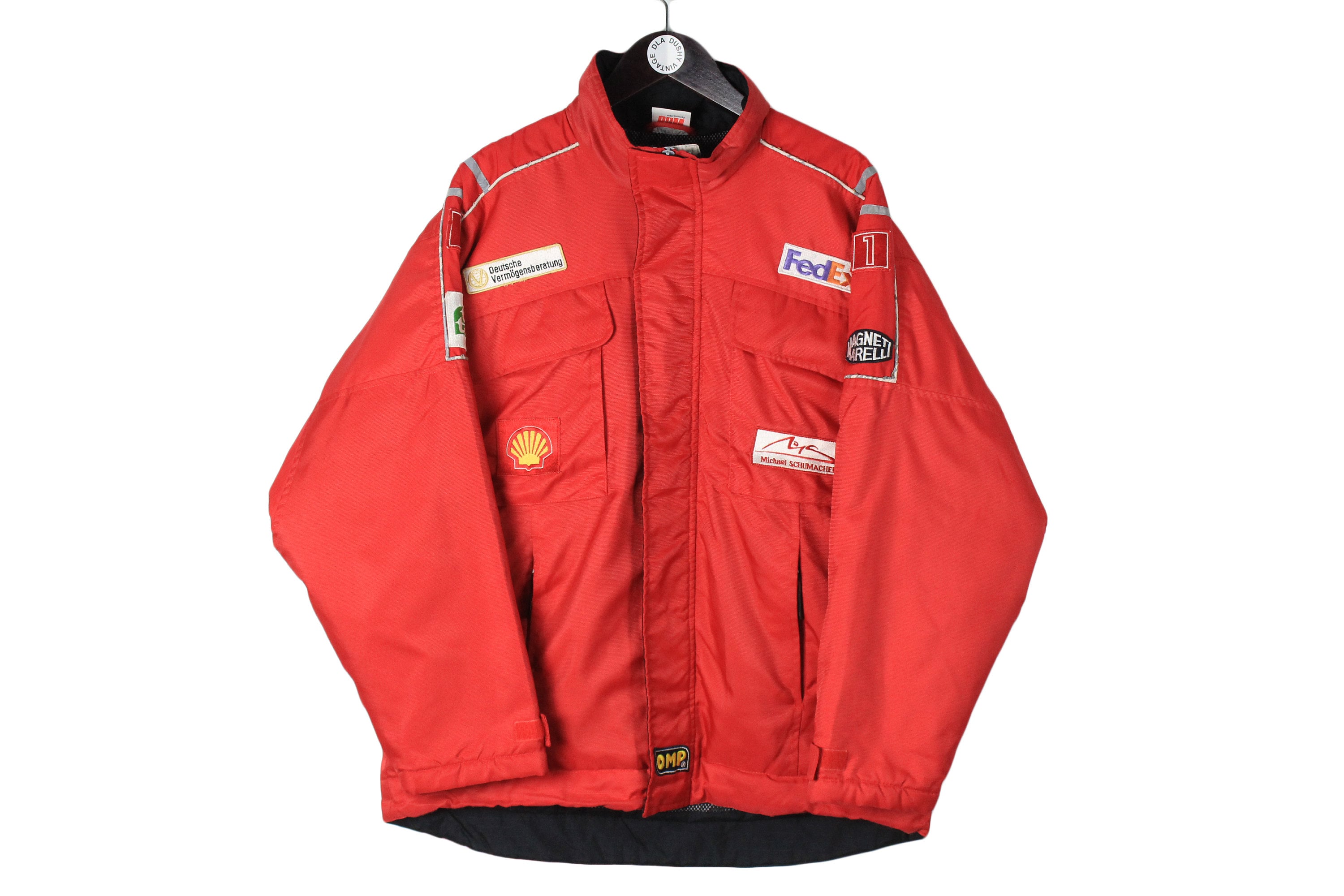 Vintage FERRARI Michael Schumacher Shell Jacket Size XL Red Vintage FERRARI Michael Schumacher Shell Jacket Size XL Red