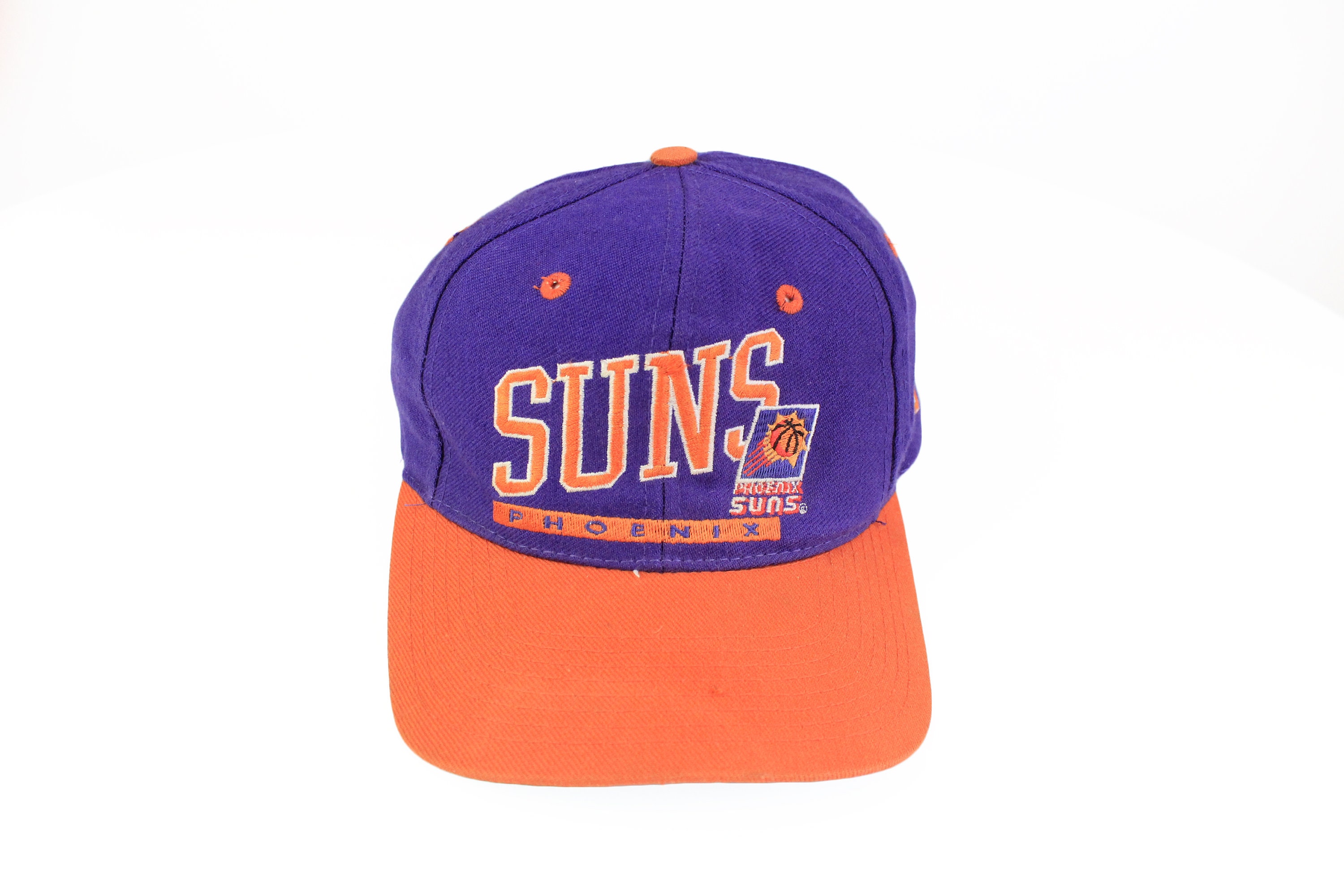 Vintage SUNS Phoenix hat big logo cap Basketball purple orange Etsy