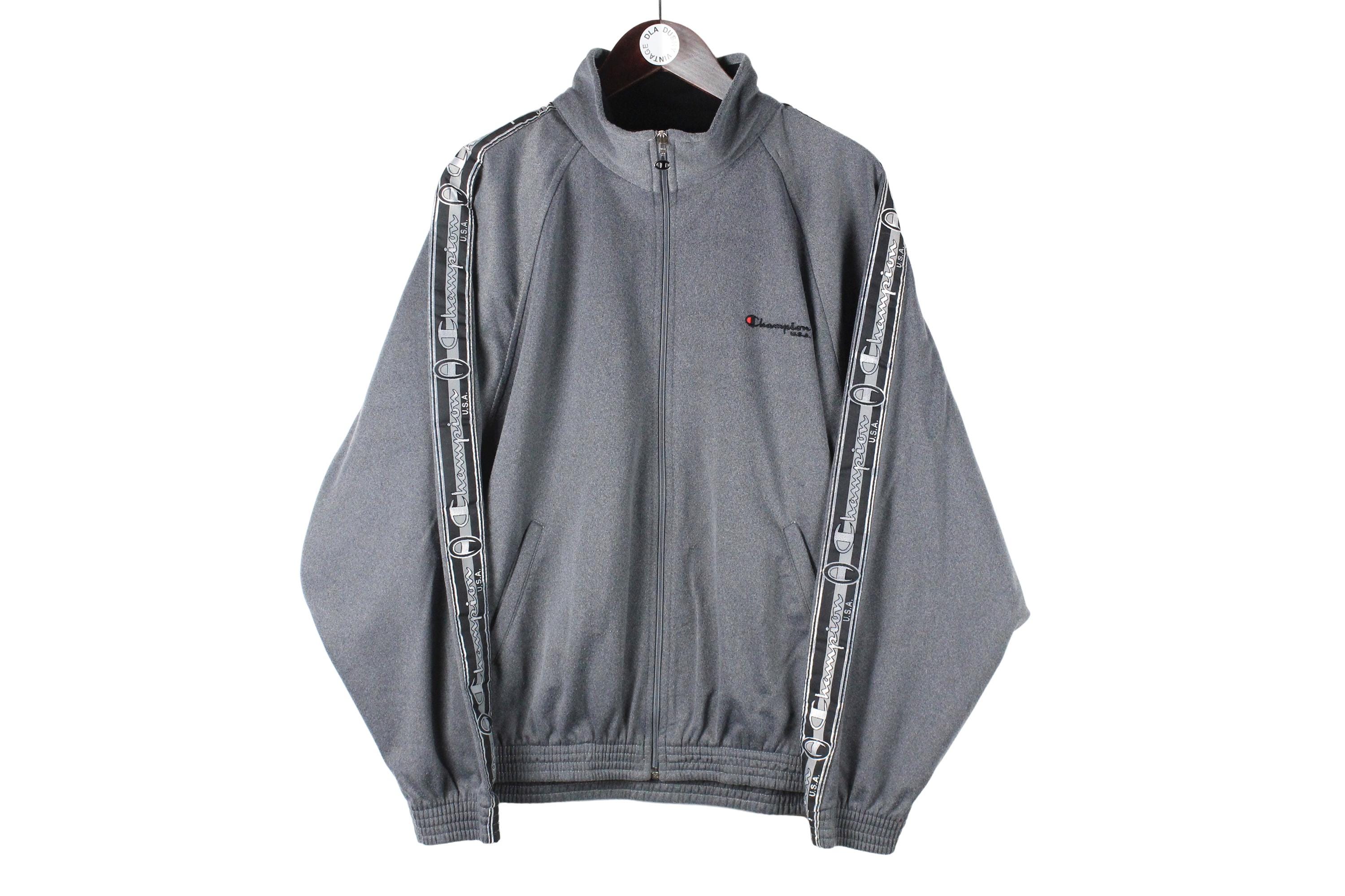 Vintage CHAMPION Track Jacket Size M Men's Gray Full Zip Vintage CHAMPION Track Jacket Size M Men's Gray Full Zip