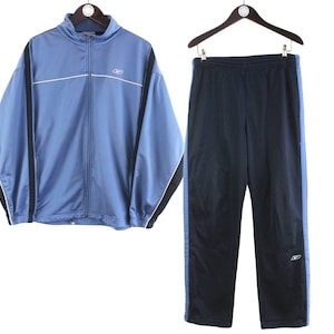 vintage REEBOK tracksuit Size S oversize retro hipster sport clothing 90&#39;s windbreaker small logo men&#39;s track suit athletic jacket and pants