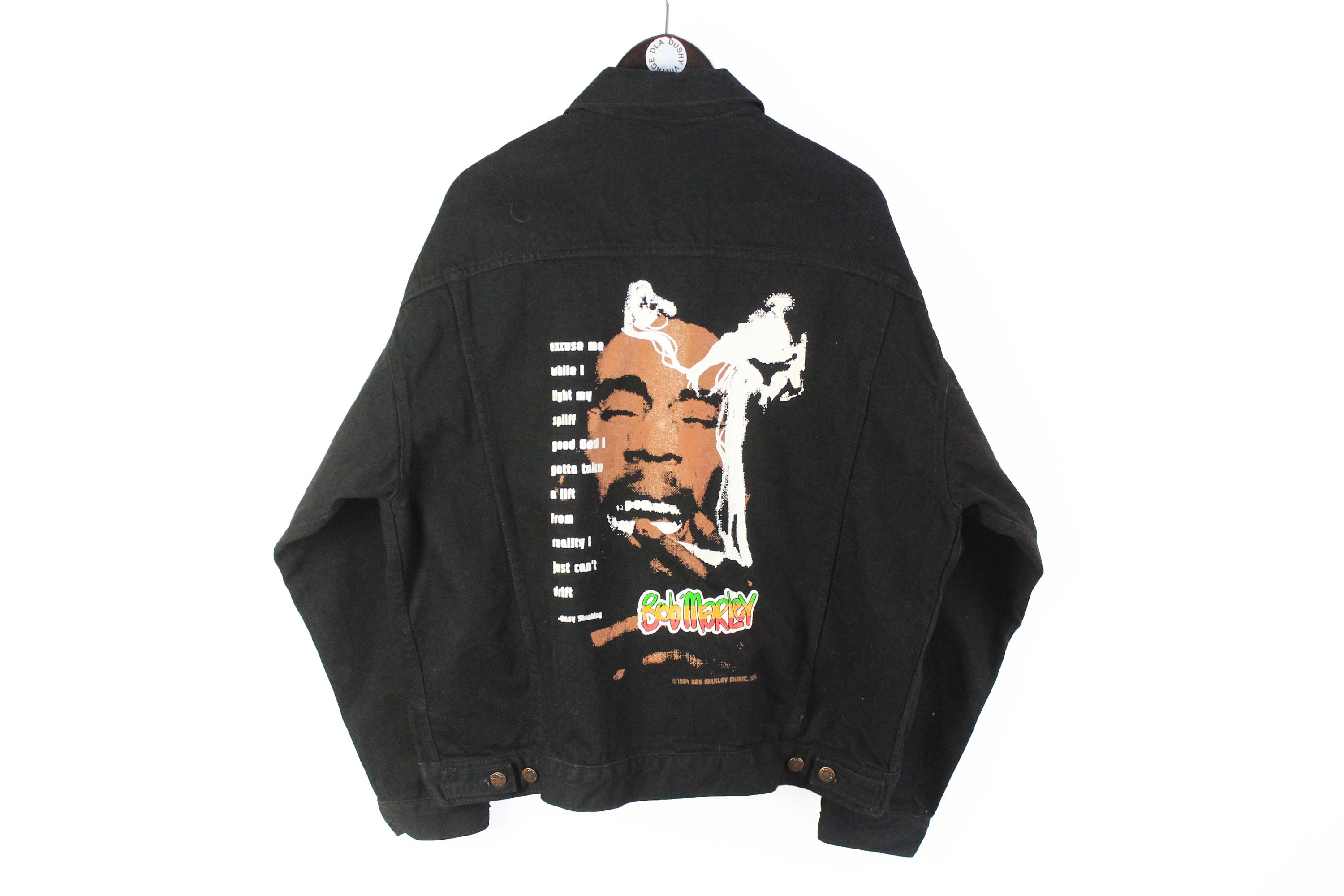 Bob Marley Denim Jacket - Etsy Bob Marley Denim Jacket - Etsy