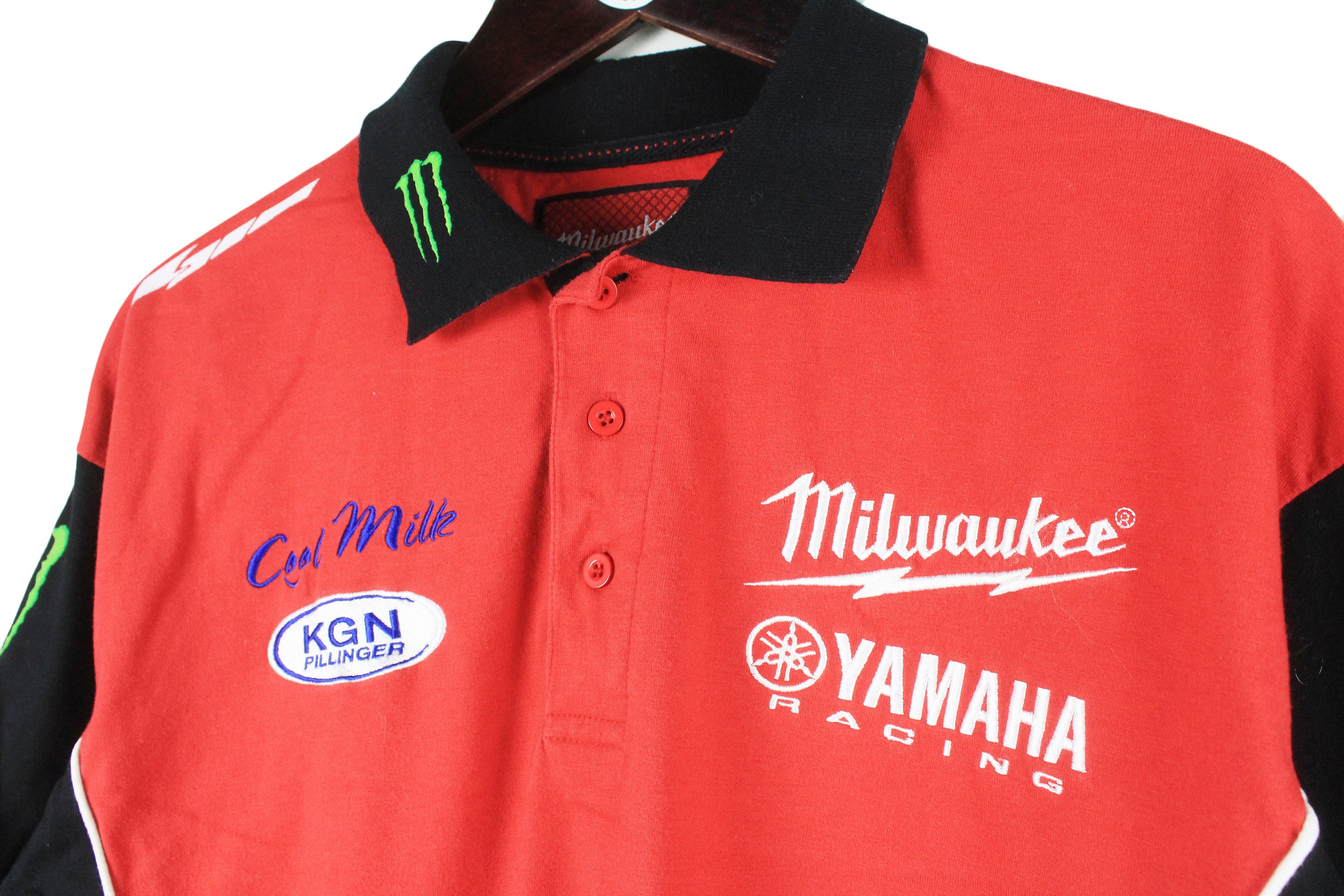Vintage YAMAHA Racing Team Polo T-shirt Men's Size XL Big Logo