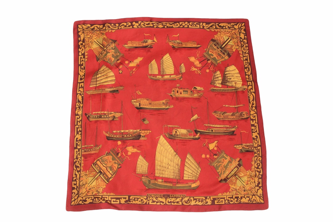 foulard hermes jonques et sampans 1ere edition 1966