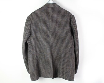 Vintage HARRIS TWEED Authentic Blazer Jacket Plaid Pattern