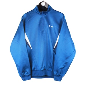 Vintage ASICS Sweatshirt 1/4 Zip Size S Authentic Rare Retro