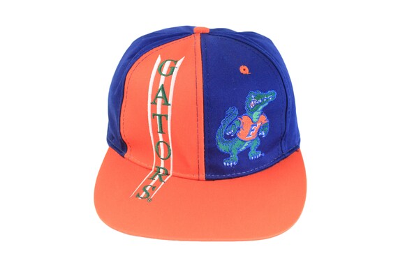 vintage FLORIDA GATORS Cap big logo orange blue c… - image 2