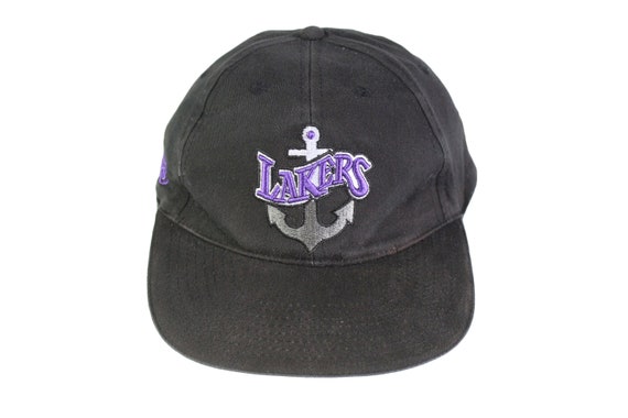 vintage LAKERS Los Angeles hat big logo cap NBA H… - image 2