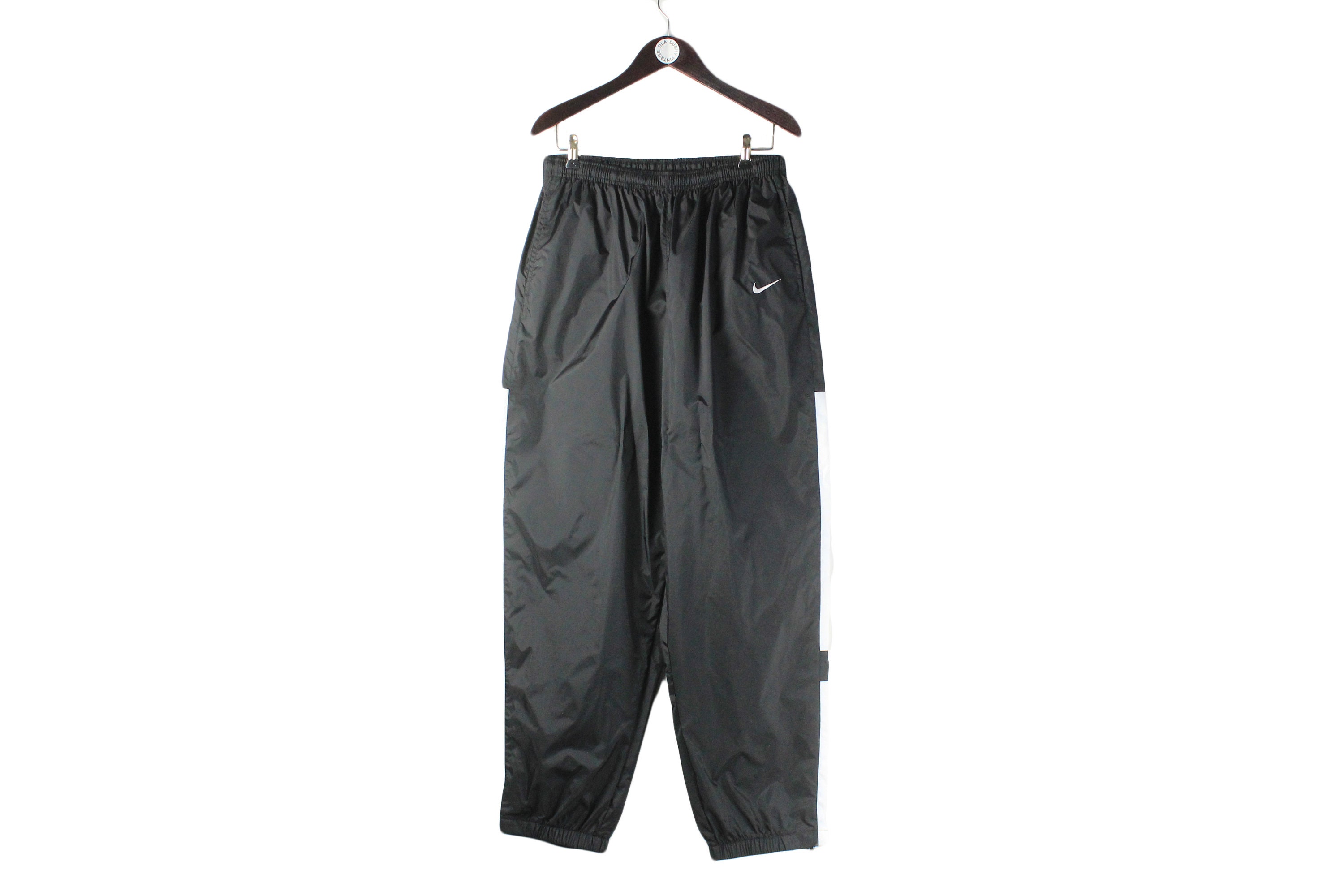 Vintage 90s Nike black baggy Bay to Bay track pants