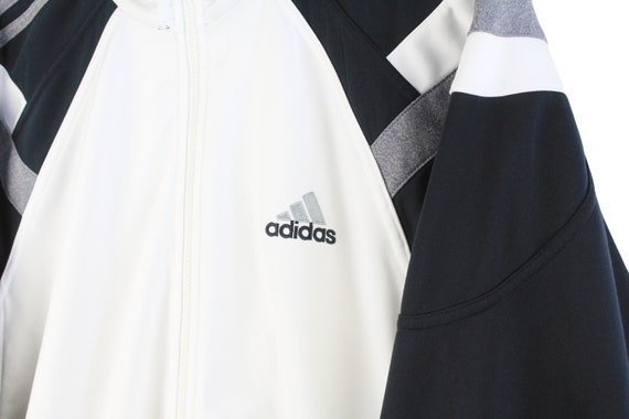 adidas Remake White × Black Track Jacket Adidas TEAMGEIST TRACK TOP White Mens Track Jacket adidas