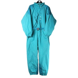 vintage K-Way SKI SUIT size S authentic Jumpsuit blue Coveralls 90s retro outdoor winter outfit mountains style suit skiing wear