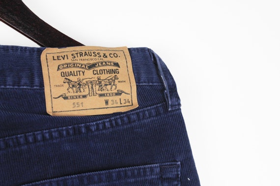Vintage LEVIS 551 Corduroy Pants Authentic Men's Blue Size - Etsy Canada