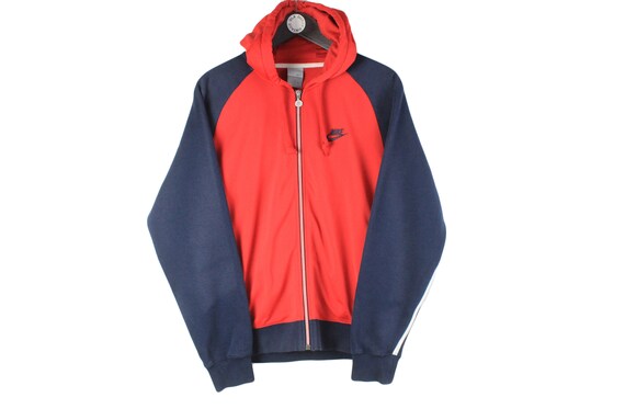 Vintage NIKE Full Zip Hoodie Long Sleeve 00s Small Logo