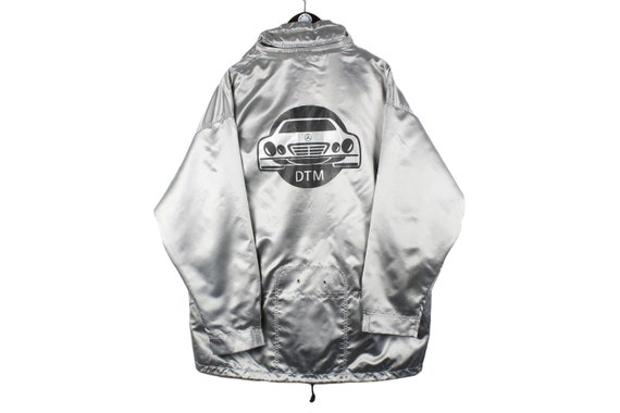 Vintage MERCEDES BENZ Jacket Dtm Men's Size XL Silver Gray