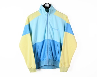 vintage ADIDAS ORIGINALS Track Jacket Size L women&#39;s authentic rare retro windbreaker 90s polyester Germany style athletic sport multicolor