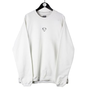 vintage NIKE sweatshirt men&#39;s Size XXL oversize authentic 00&#39;s wear white pullover long sleeve cotton retro streetwear small logo crewneck