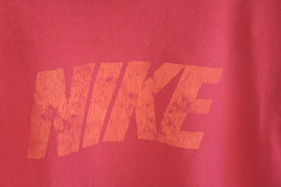 vintage NIKE big logo authentic T-Shirt red cotto… - image 3