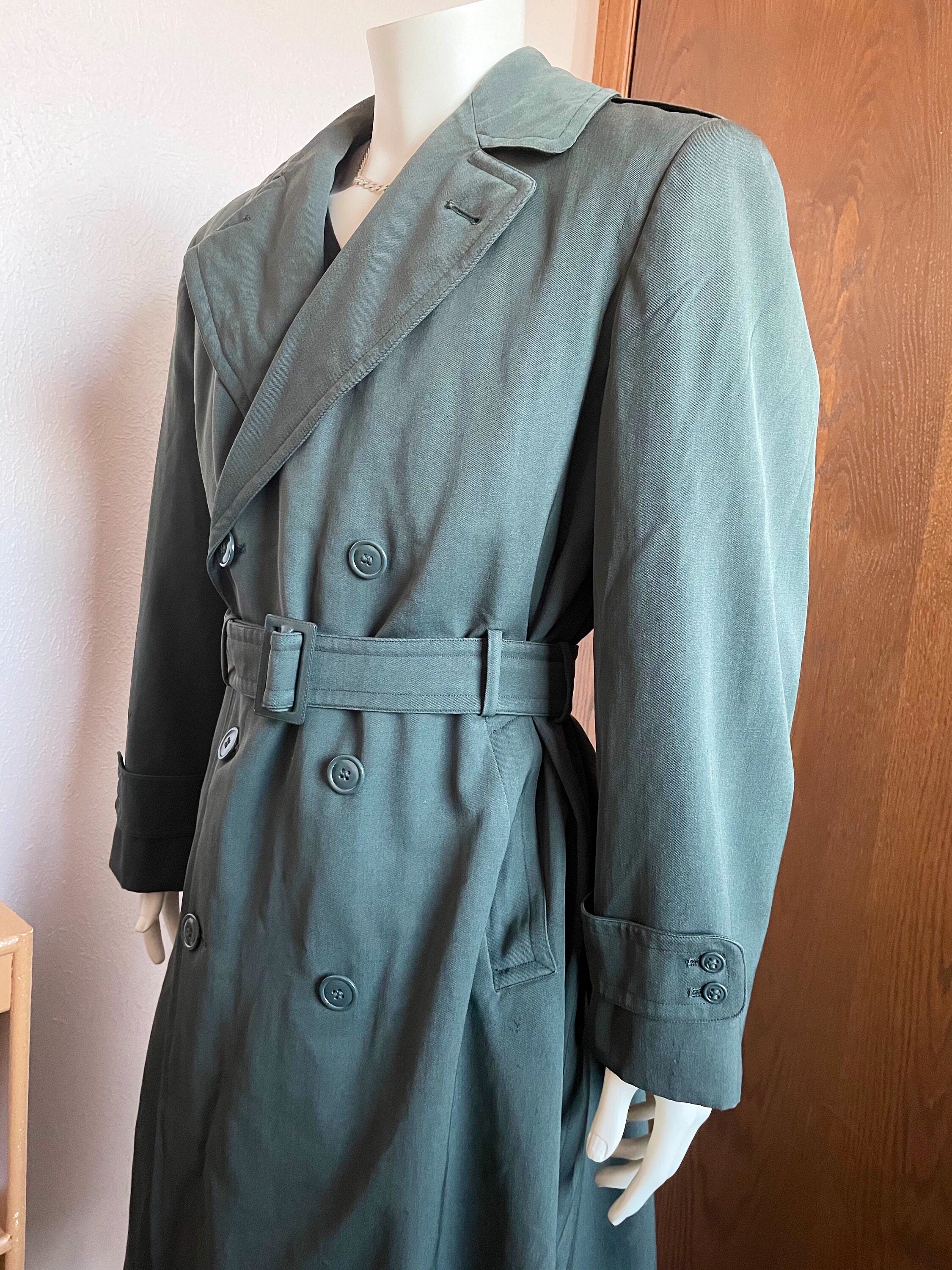 Vintage Wool Overcoat, Double Breasted U.S Army Issued, AG-44