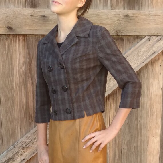 1940s Cropped Jacket, Vintage Swiss Dot Blouse, Cr