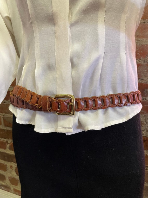 Vintage Brown Leather Belt, Belt for Men, Skinny b