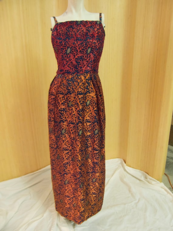Handmade Vintage Dress with Matching Jacket, Silk