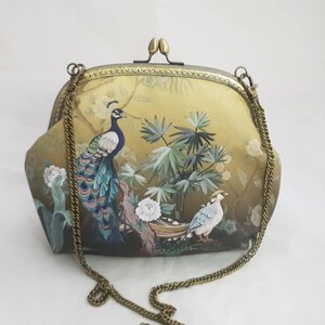 Tasche, Art Deco Gatsby, Vogel Handtasche,  Bügeltasche vintage