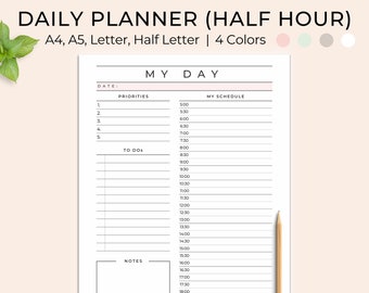 half hour planner etsy