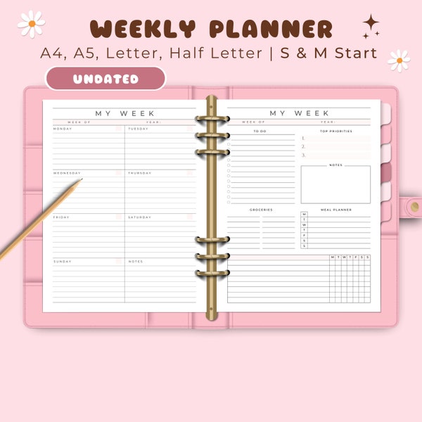 Tul Planner Pages Printable Etsy