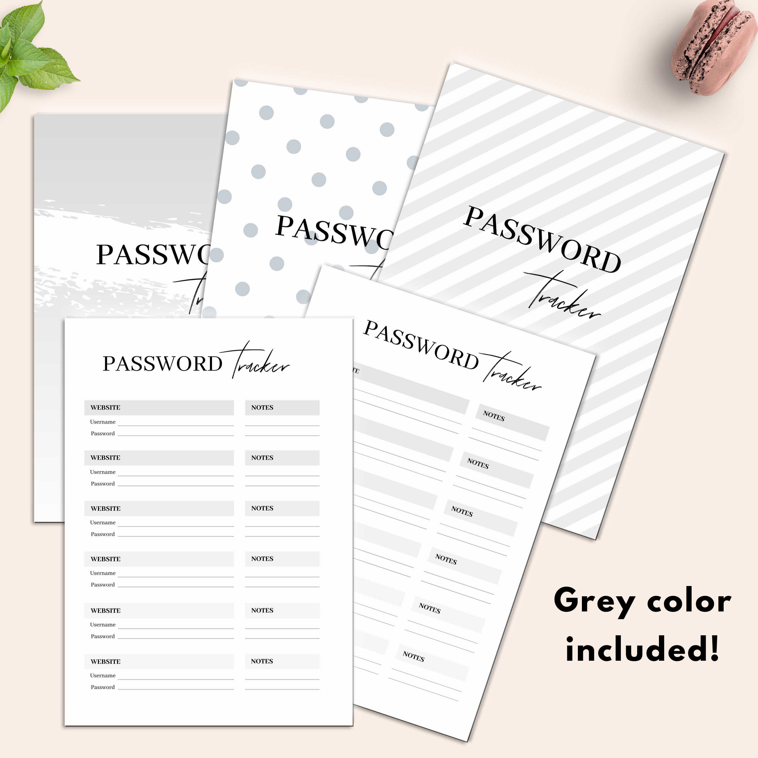 Password Tracker stampabile, Password organizzata, Registro password,  Password Keeper, Inserti pianificatore stampabile, A4, A5, Password Book -   Italia