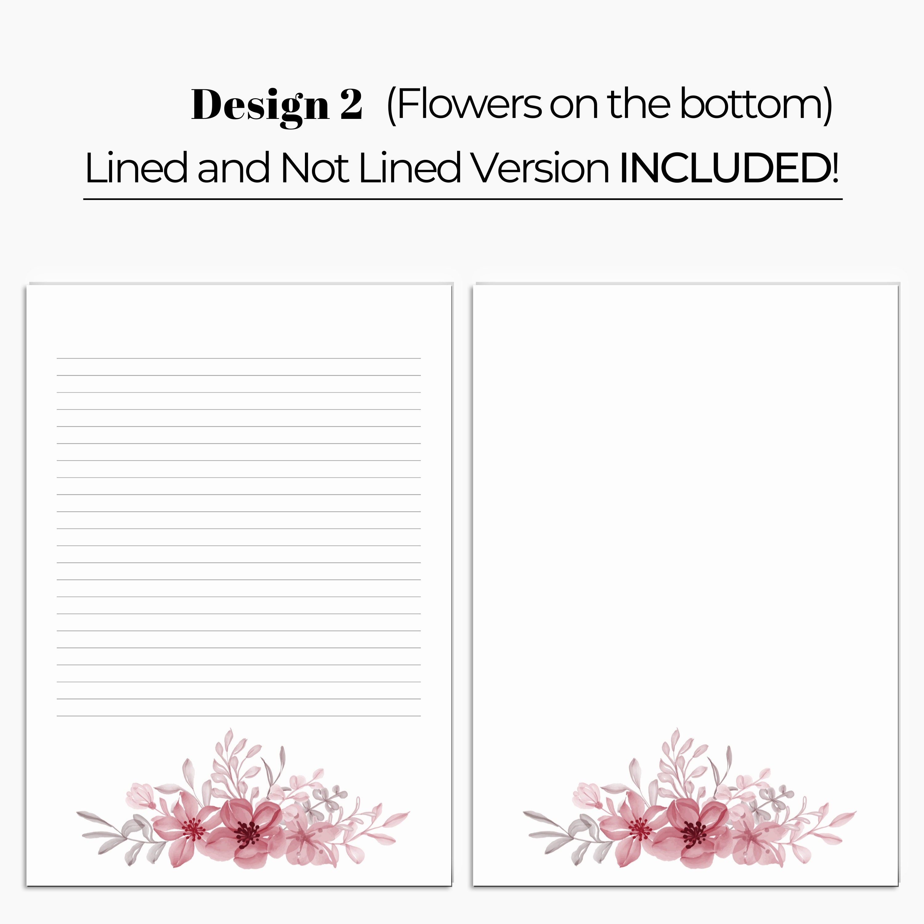 Boho Floral Printable Stationery Printable Writing Paper - Etsy