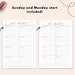 Week on Two Pages Printable, Undated Weekly Planner Printable, W02P ...