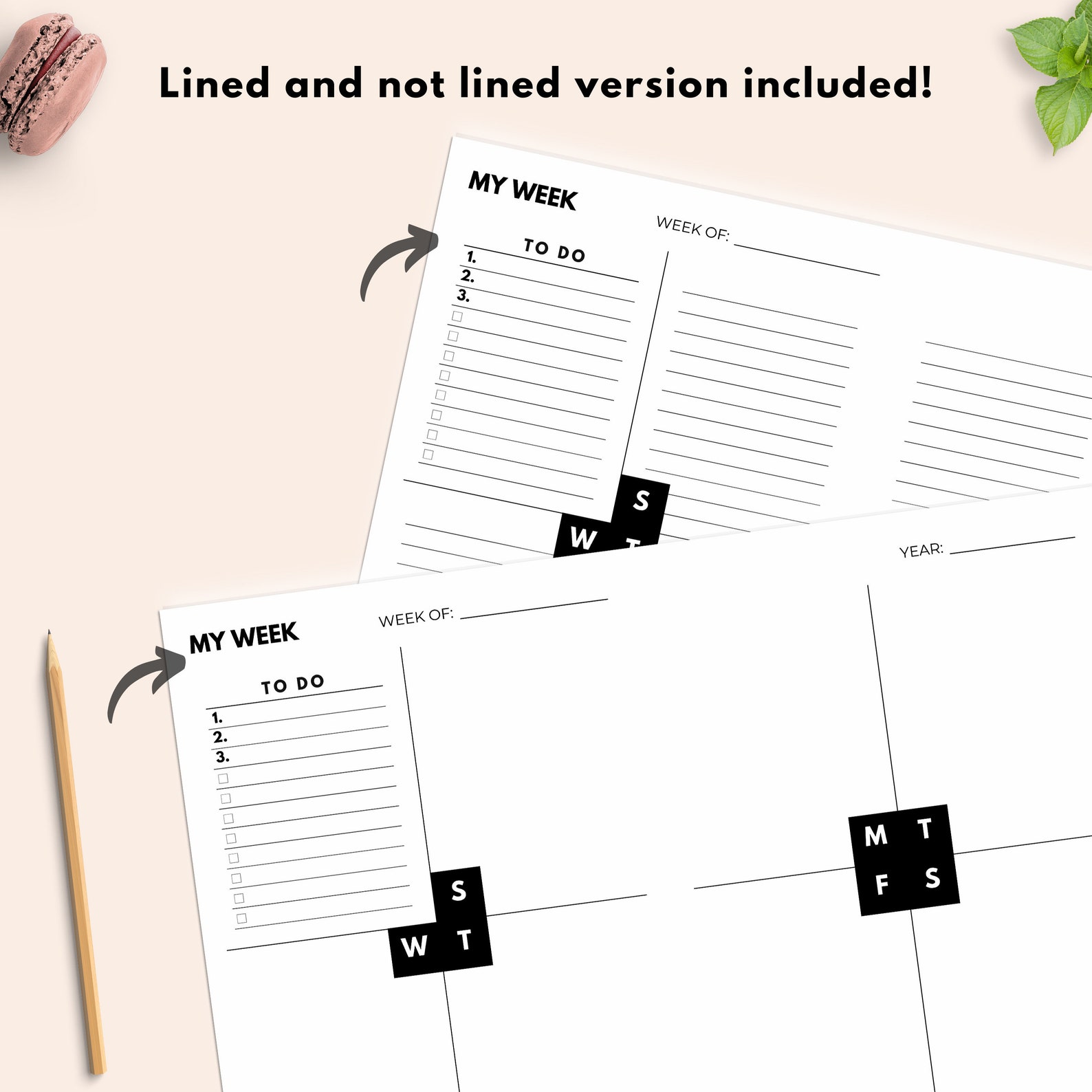 Traveler's Notebook Weekly Planner Printable TN A5 - Etsy