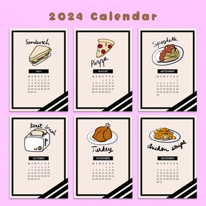 2023 2024 Cute Printable Food Calendar Large Wall Calendar Desk 2023 2024 Cute Printable Food Calendar Large Wall Calendar Desk
