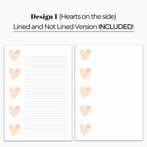 Valentine's Day Stationery Printable Love Stationery - Etsy