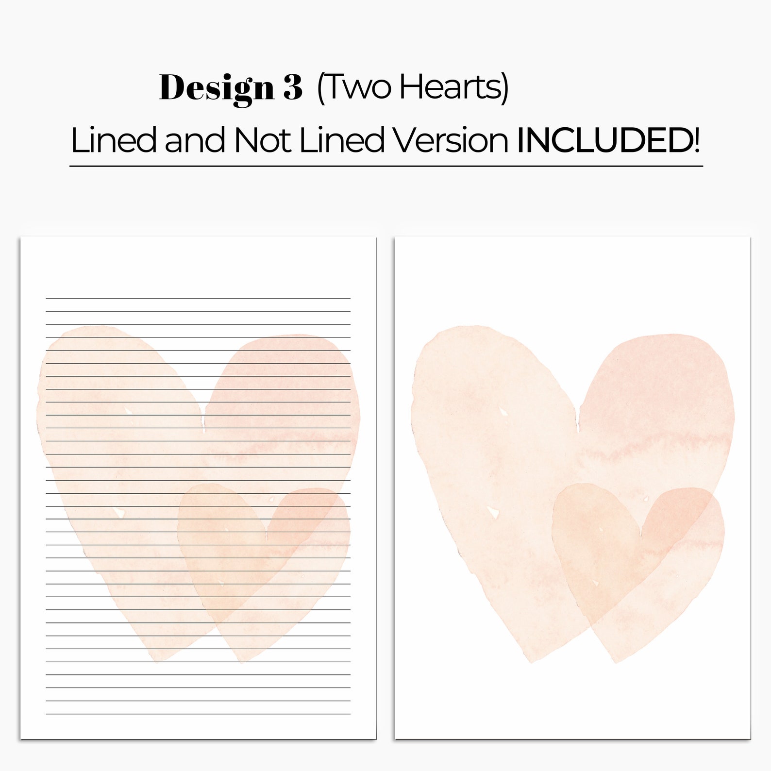 Valentine's Day Stationery Printable Love Stationery - Etsy