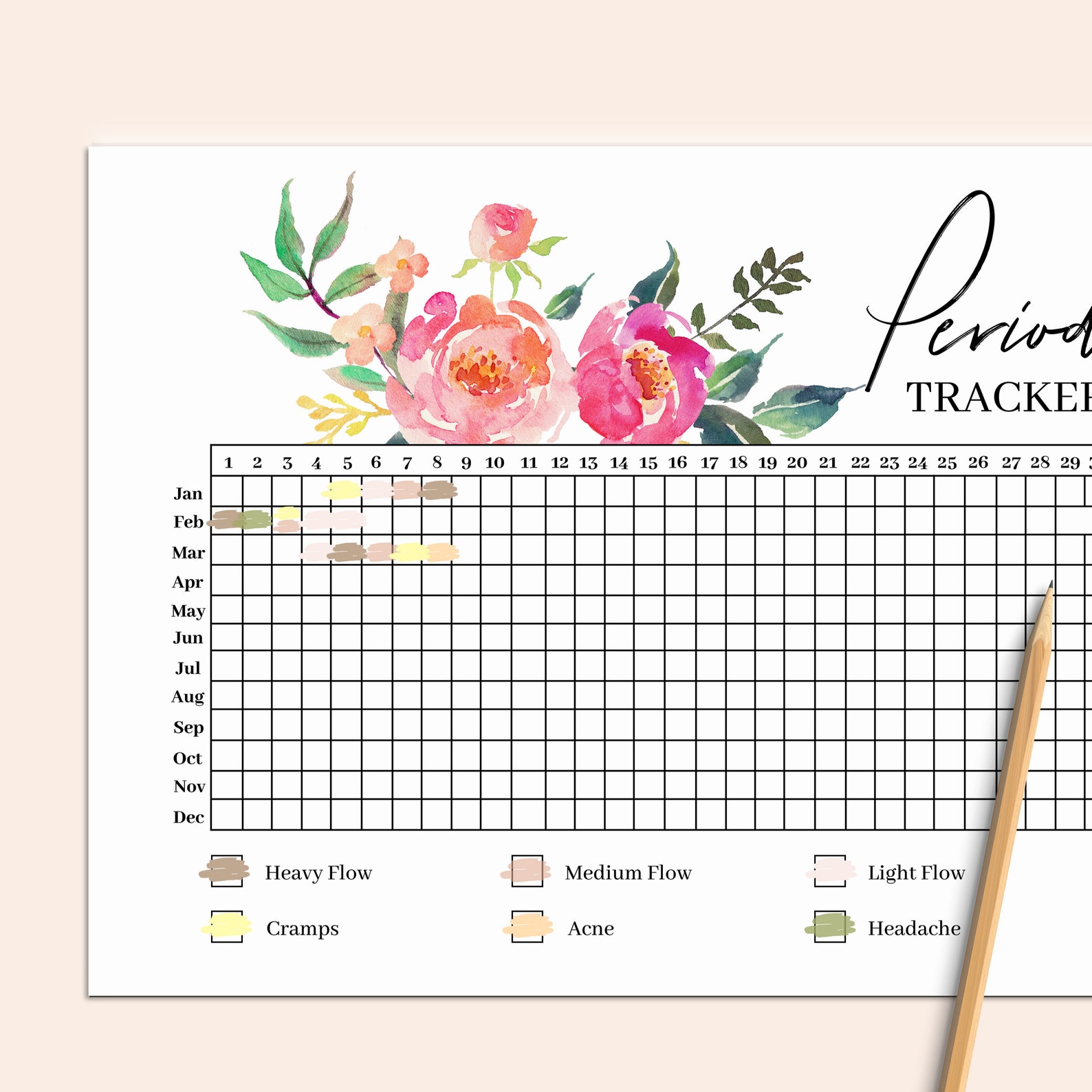 Printable Period Tracker