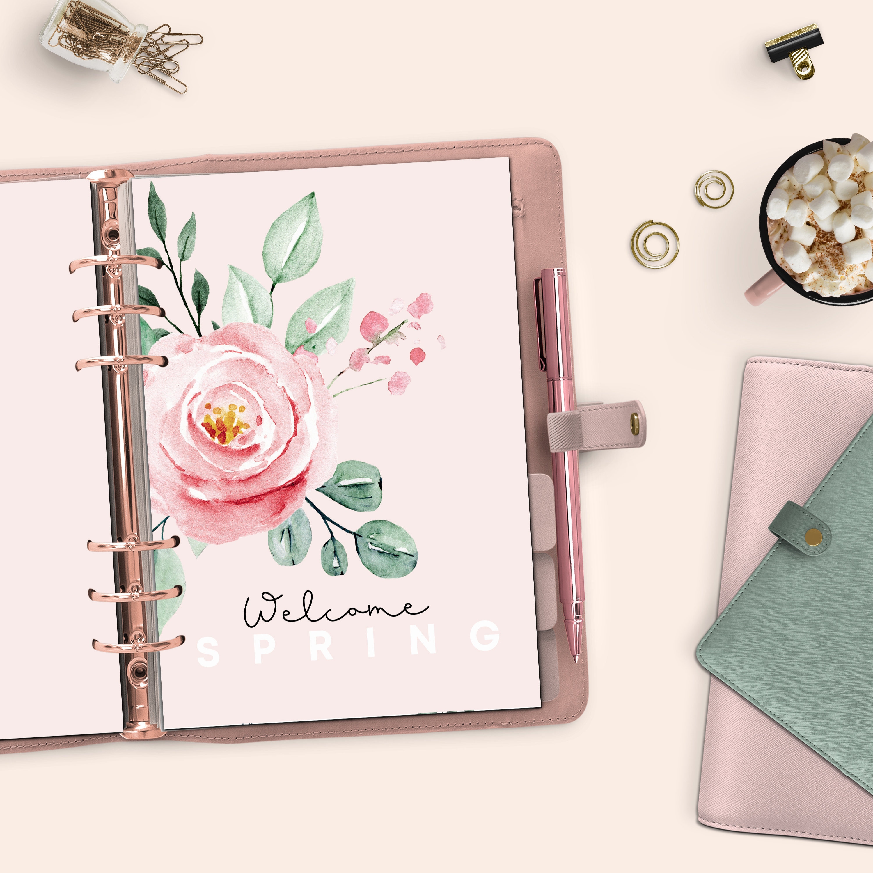 Printable Dashboard Floral Planner Cover Printable Floral - Etsy